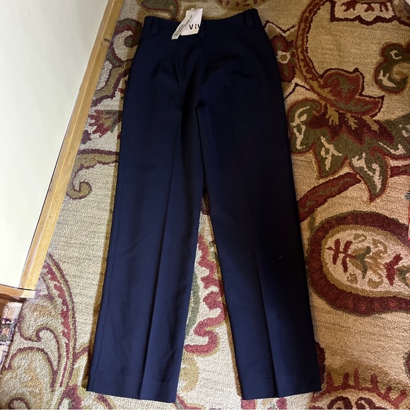 ZARA Size Medium Black Dress Pants Full Length Straight Leg Sewn-Leg-Line NEW - Picture 7 of 16